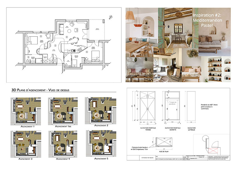 Plan et moodboard