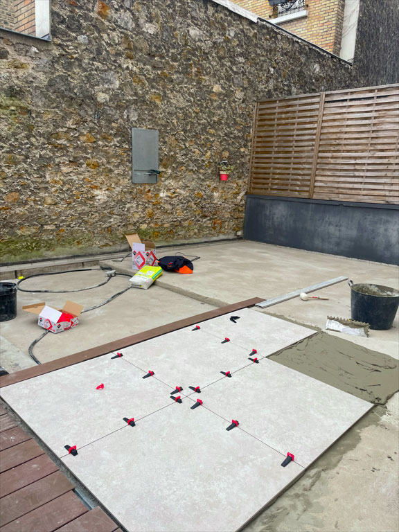 Terrasse en chantier du projet Concorde